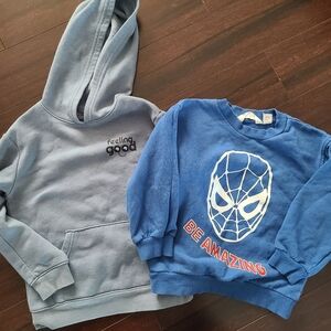 Marvel Blue Spider-Man Sweatshirt And Basic Blue Sweashirt